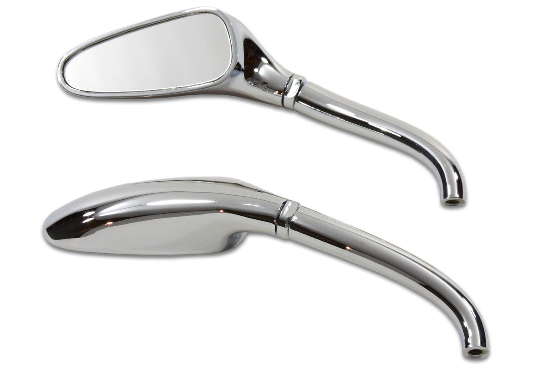34-0350 - 3D Style Mirror Set with Round Stems Chrome by Wyatt Gatling