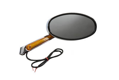 34-0387 - Round Mirror Die Cast with Lighted Stem by Wyatt Gatling