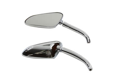 34-0397 - Racer Mirror Set with Round Stems Chrome by Wyatt Gatling