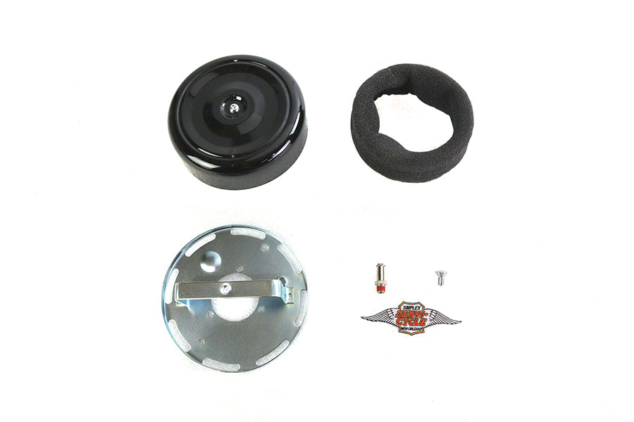 34-0406 - Wyatt Gatling 7  Round Air Cleaner With Black Cover by Wyatt Gatling