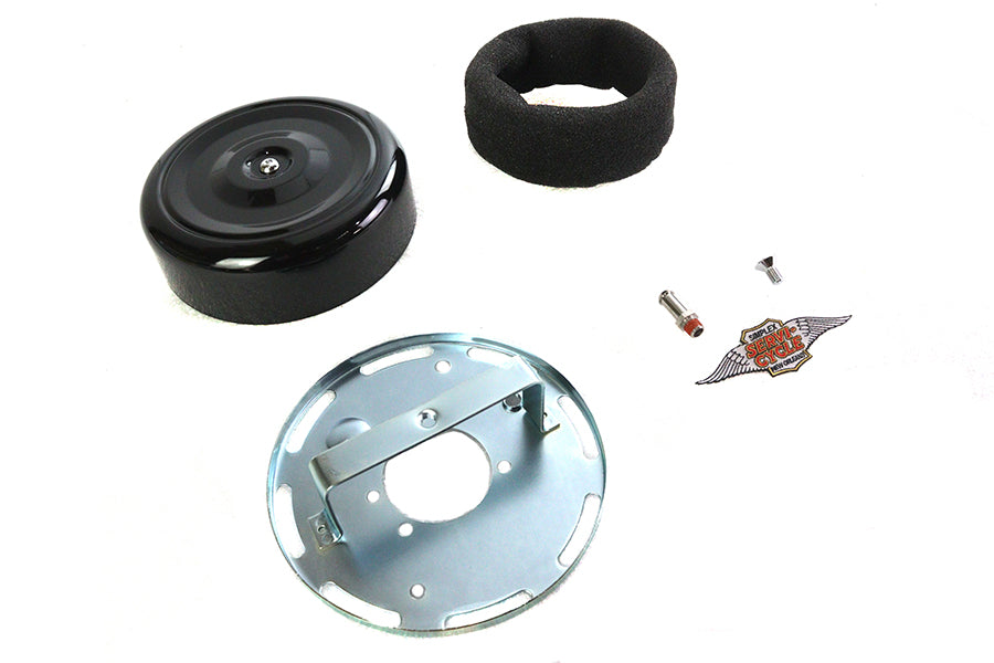 34-0406 - Wyatt Gatling 7  Round Air Cleaner With Black Cover by Wyatt Gatling