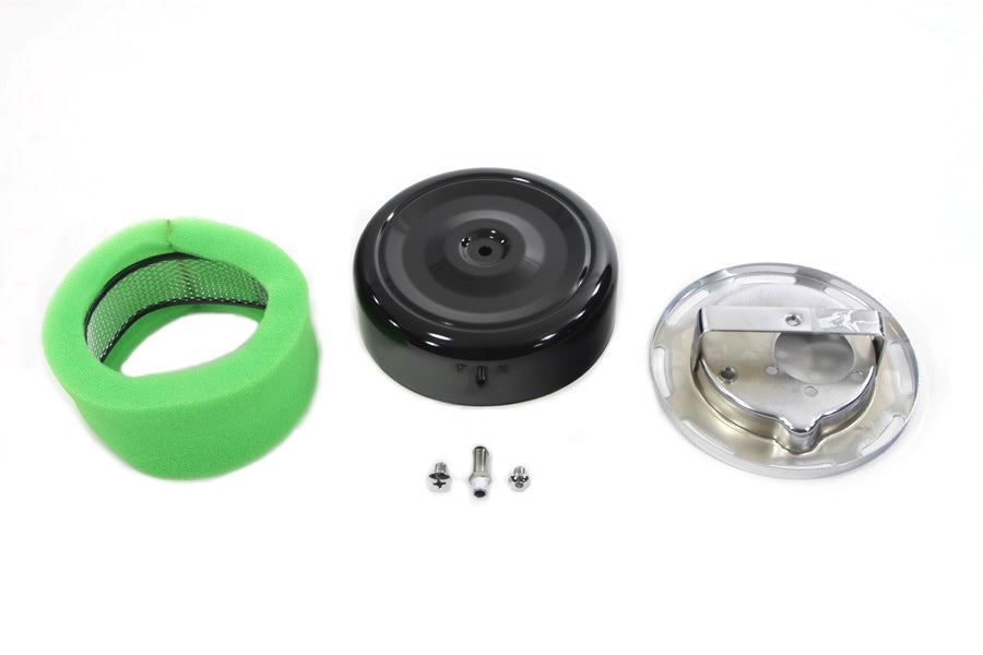 34-0408 - 7 inch Round Air Cleaner With Black Cover by Wyatt Gatling