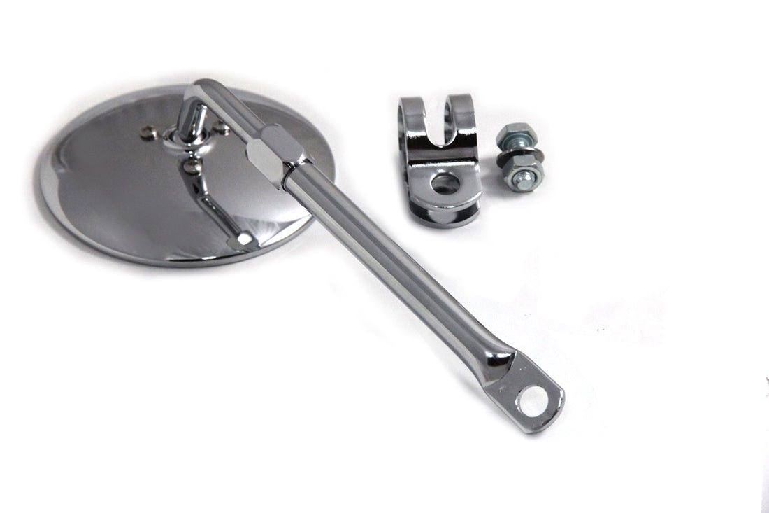 34-0449 - 4-1/2 inch Chrome Round Mirror by Wyatt Gatling