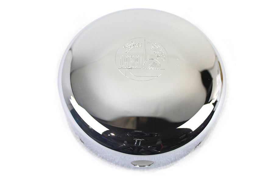 34-0462 - Round Air Cleaner Cover with World's Fair Emblem by V-Twin