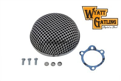 34-0501 - Wyatt Gatling Chrome Round Mesh Air Cleaner by Wyatt Gatling