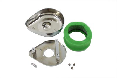 34-0520 - Chrome Tear Drop Air Cleaner Assembly by V-Twin