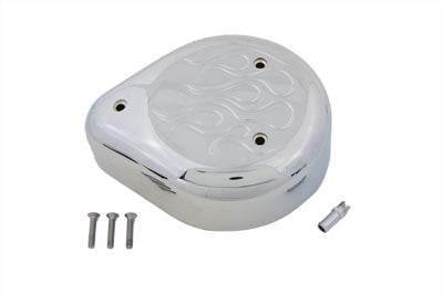 34-0527 - Chrome Flame Teardrop Air Cleaner by Wyatt Gatling