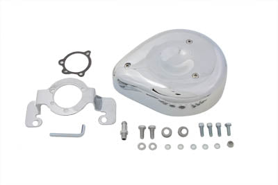 34-0689 - Teardrop Air Cleaner Kit Smooth Chrome by Wyatt Gatling