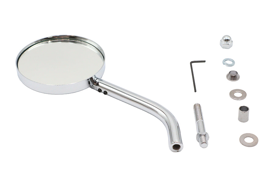 34-0716 - Babyface Round Mirror Billet by Wyatt Gatling