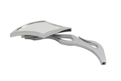 34-0729 - Druid Mirror with Flame Style Billet Stem by Wyatt Gatling