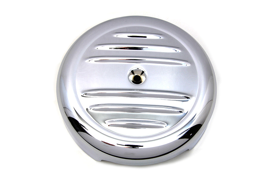 34-0744 - 8 inch Chrome Stripe Air Cleaner Cover by Wyatt Gatling