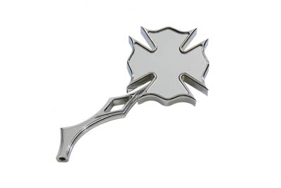 34-0754 - Chrome Firefighter Mirror with Billet Stem by Wyatt Gatling
