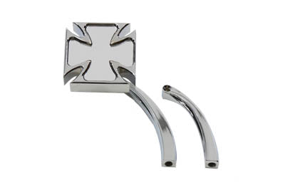34-0757 - Mini Maltese Mirror with Billet Stems by Wyatt Gatling