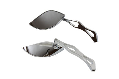 34-0777 - Baroque Mirror Set with Billet Teardrop Stems by Wyatt Gatling