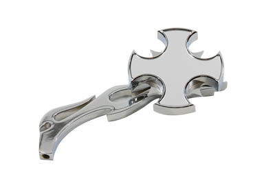 34-0788 - Rotar Mirror Chrome with Billet Flame Stem by Wyatt Gatling