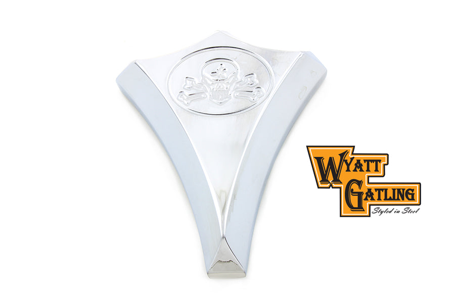 34-0831 - Chrome Billet Skull Style Carburetor Cover by Wyatt Gatling