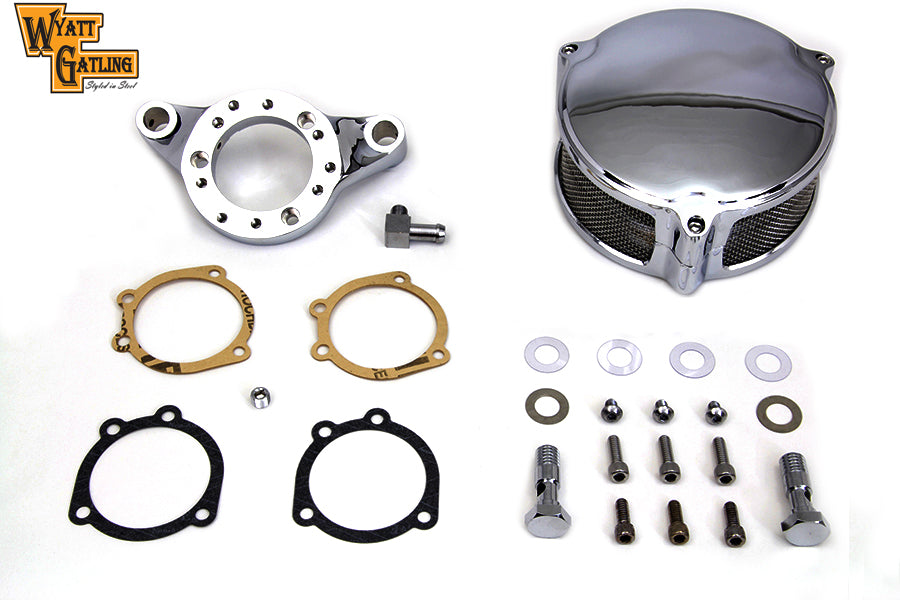 34-0839 - Chrome Wyatt Gatling Air Cleaner Assembly by Wyatt Gatling