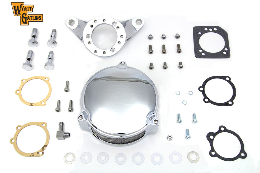 34-0840 - Chrome Wyatt Gatling Air Cleaner Assembly by V-Twin