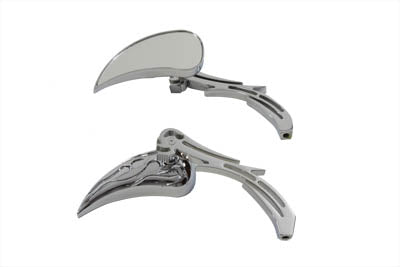 34-0863 - Chrome Billet Teardrop Mirror Set by Wyatt Gatling