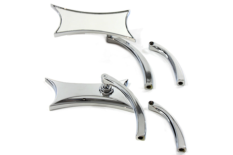 34-0872 - Oblique Mirror Set Billet Chrome by Wyatt Gatling
