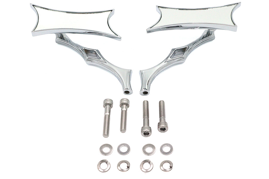 34-0874 - Oblique Mirror Set Billet Chrome by Wyatt Gatling