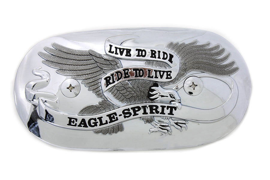 34-0986 - Eagle Spirit Oval Chrome Air Cleaner Insert by Wyatt Gatling