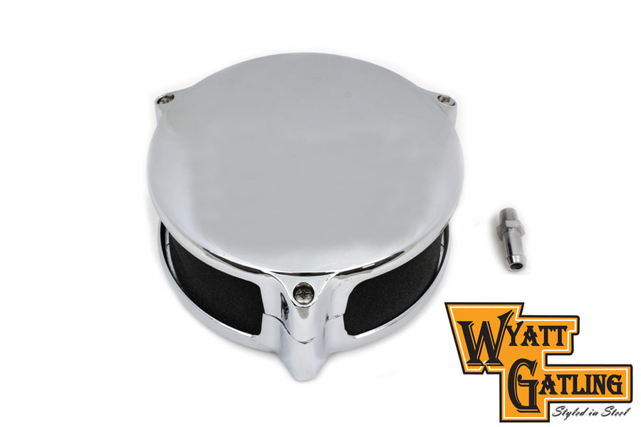 34-1008 - Wyatt Gatling Chrome Deco Air Cleaner Assembly by Motorshop