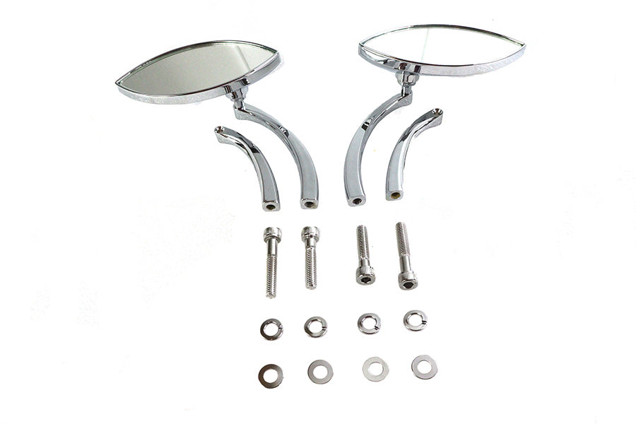 34-1212 - Eagle Eye Mirror Set Billet Chrome by Wyatt Gatling
