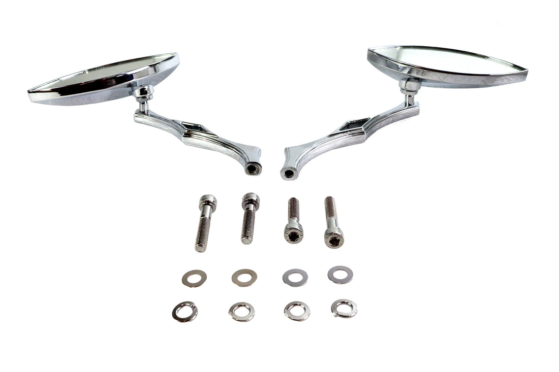 34-1214 - Eagle Eye Mirror Set Billet Chrome by Wyatt Gatling