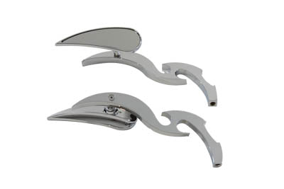 34-1232 - Teardrop Mirror Set Chrome by Wyatt Gatling