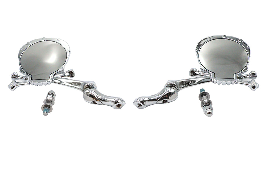 34-1274 - Skull Mirror Set with Bone Stem by Wyatt Gatling