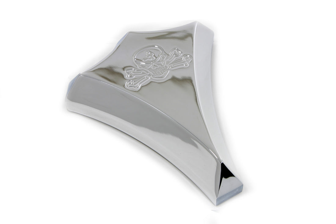 34-1284 - Billet Carburetor Cover Skull Style Chrome by Wyatt Gatling