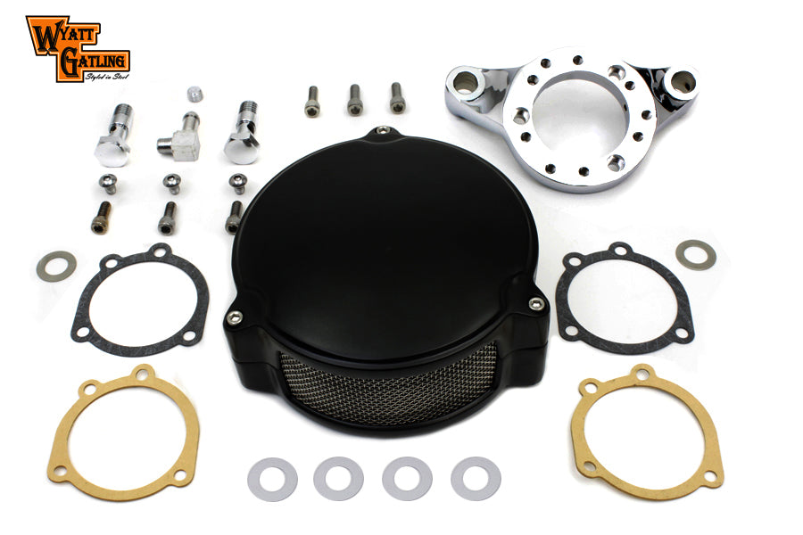 34-1314 - Black Wyatt Gatling Air Cleaner Assembly by V-Twin