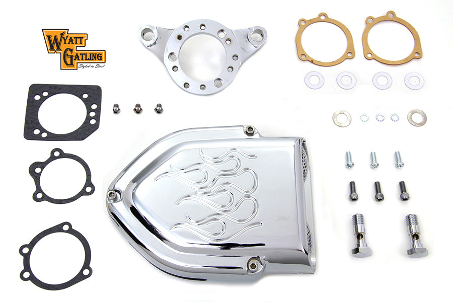 34-1367 - Chrome Wyatt Gatling Air Cleaner Assembly by V-Twin