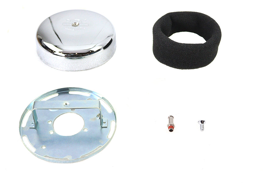 34-1373 - 7 inch Round Air Cleaner Chrome by Wyatt Gatling