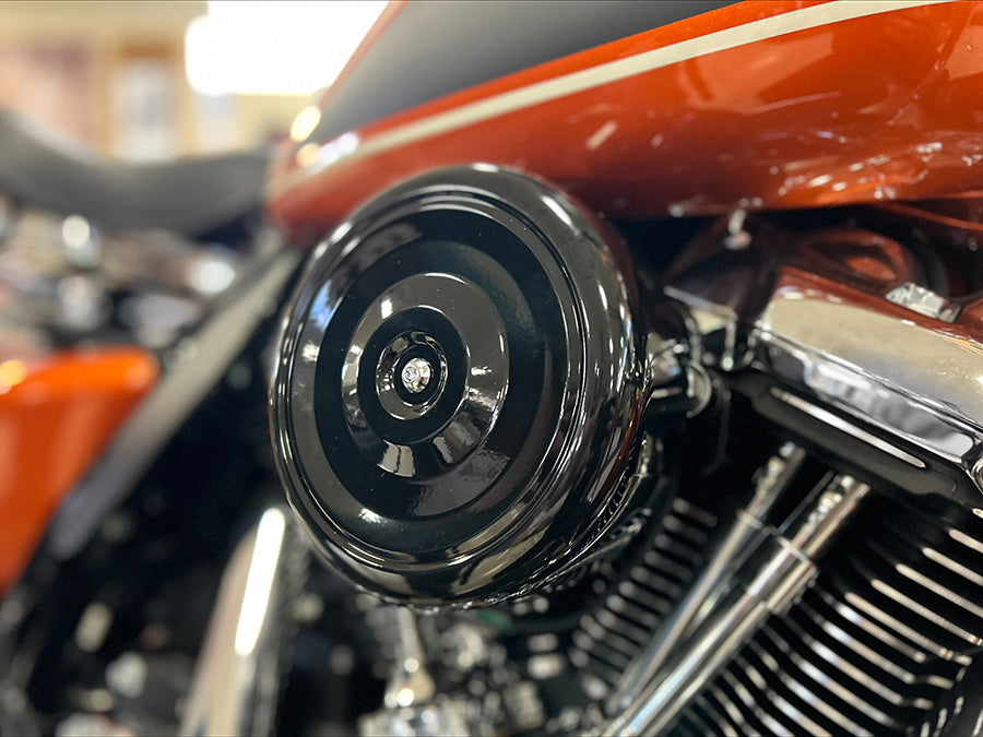 34-1380 - Black Round Bobbed Style 7  Air Cleaner Cover by Wyatt Gatling