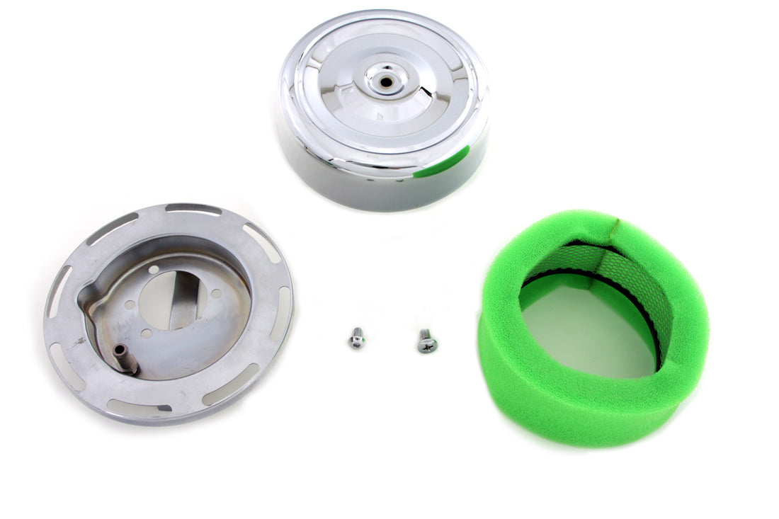 34-1392 - 7 inch Round Air Cleaner Chrome by Wyatt Gatling