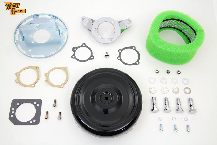 34-1427 - Black Wyatt Gatling Air Cleaner Assembly by V-Twin