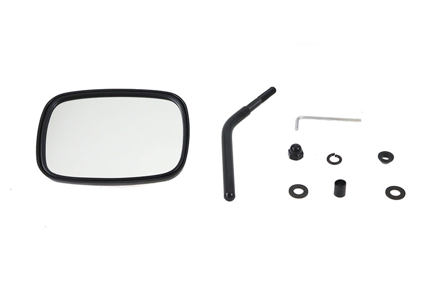 Black Replica Swivel Mirror with Short Stem