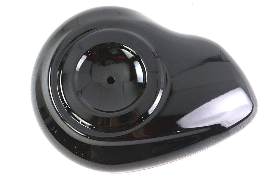 34-1489 - 8 inch Teardrop Air Cleaner Cover Black by V-Twin
