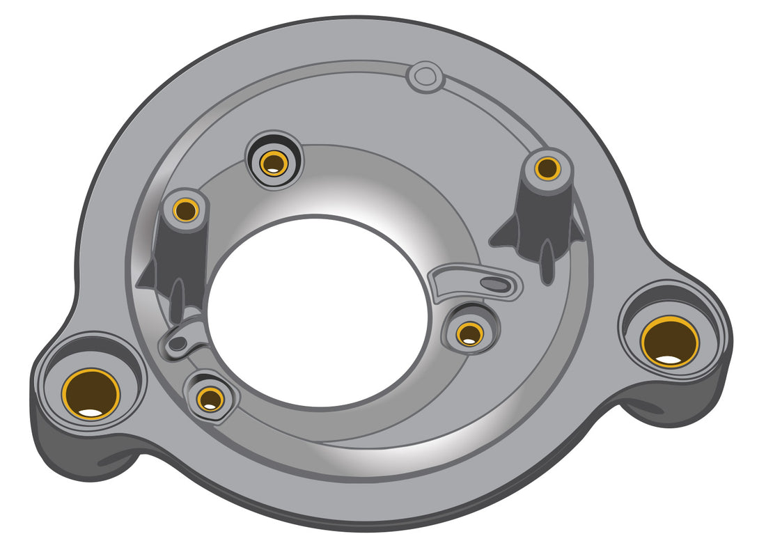 34-1547 - 160mm Teardrop Air Cleaner Backing Plate by V-Twin