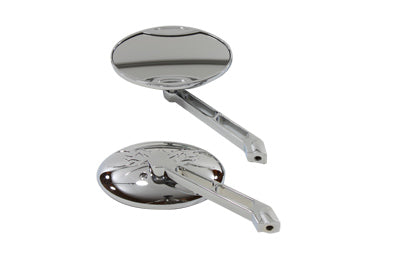 34-1575 - Oval Mirror Set Chrome by Wyatt Gatling