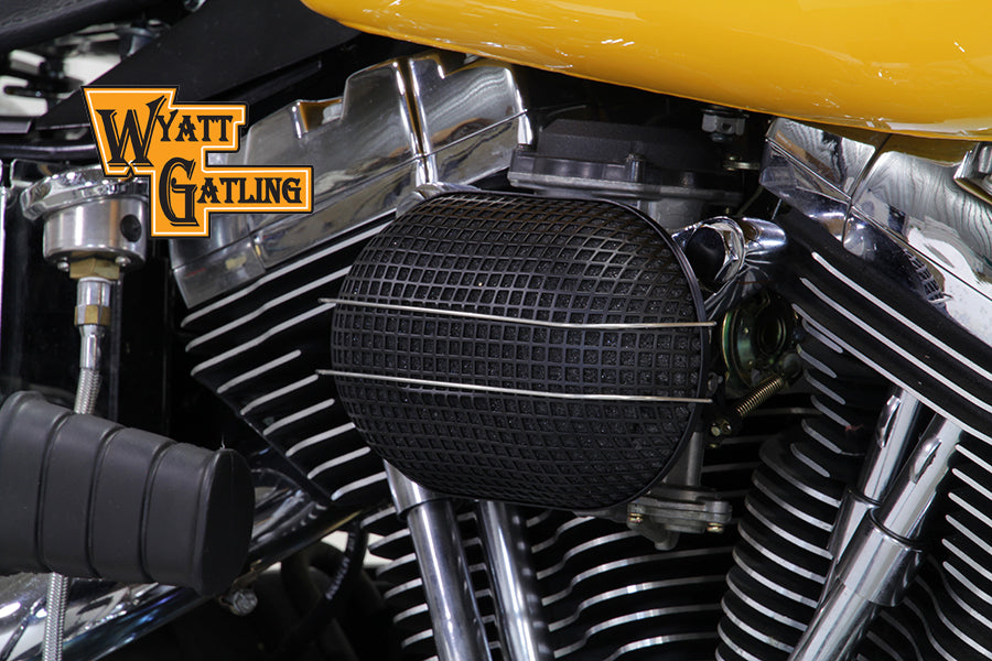 34-1602 - Black Wyatt Gatling Air Cleaner Assembly by V-Twin