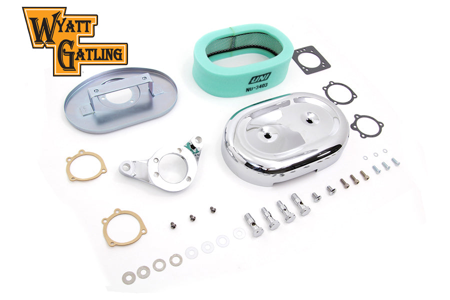 34-1606 - Chrome Wyatt Gatling Air Cleaner Assembly by V-Twin