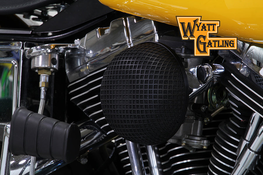 34-1607 - Black Wyatt Gatling Air Cleaner Assembly by V-Twin