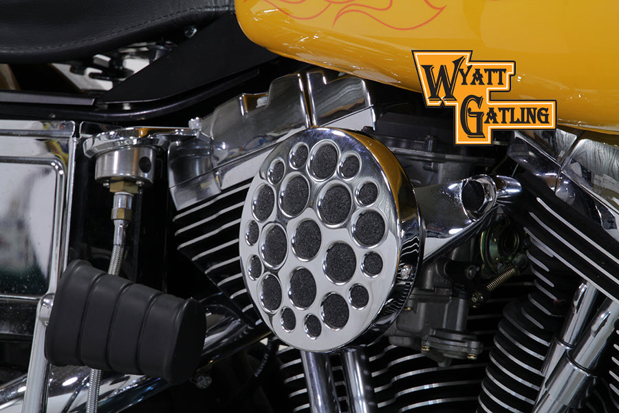 34-1611 - Chrome Wyatt Gatling Air Cleaner Assembly by V-Twin
