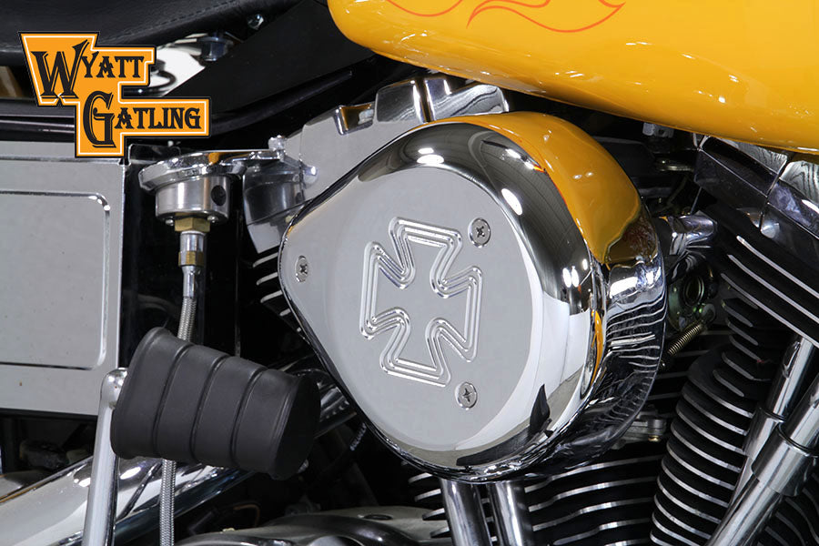 34-1614 - Chrome Wyatt Gatling Air Cleaner Assembly by V-Twin