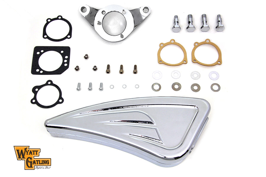34-1629 - Chrome Wyatt Gatling Air Cleaner Assembly by V-Twin