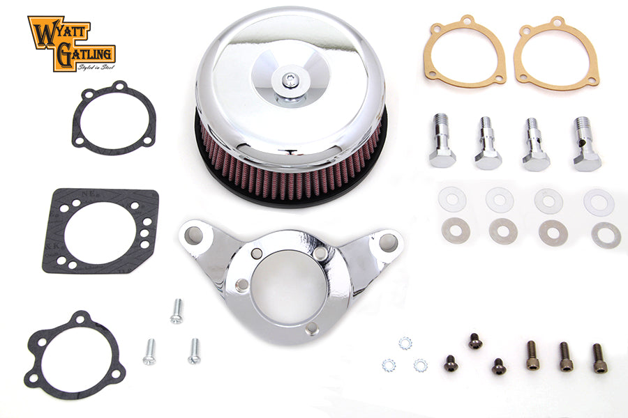 34-1634 - Chrome Wyatt Gatling Air Cleaner Assembly by V-Twin
