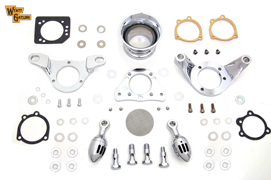 34-1636 - Chrome Wyatt Gatling Velocity Stack Assembly by V-Twin
